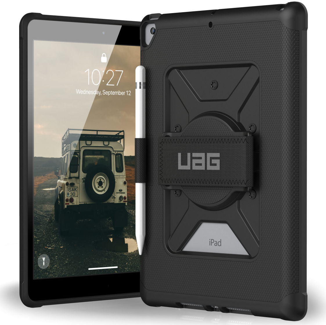 UAG Metropolis iPad 10.2 (2019 / 2020 / 2021) Hoes met Handstrap Zwart afbeelding 1