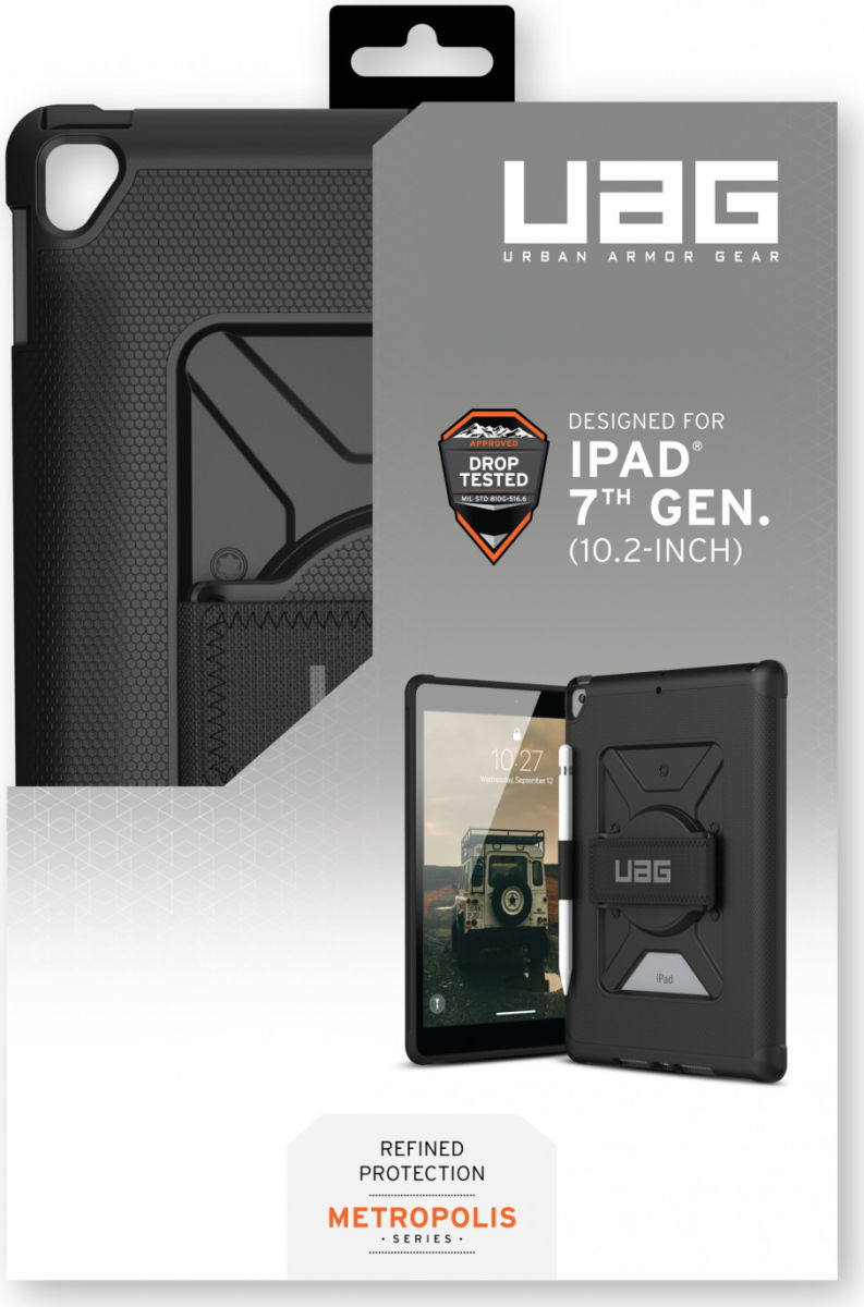 UAG Metropolis iPad 10.2 (2019 / 2020 / 2021) Hoes met Handstrap Zwart afbeelding 13