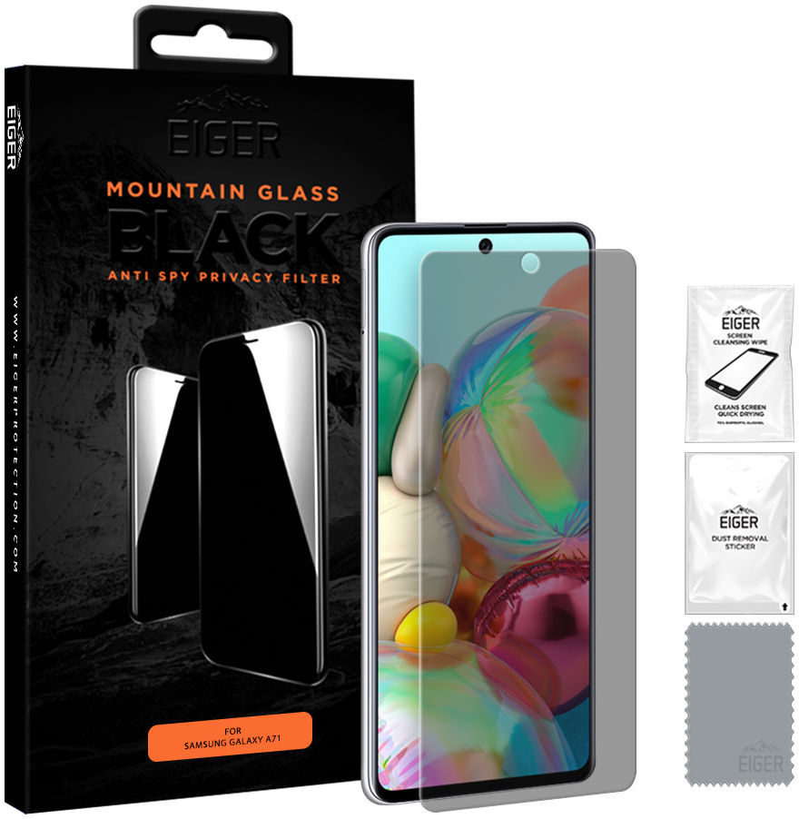 Eiger Samsung Galaxy A71 Privacy Glass Case Friendly Screen Protector afbeelding 4