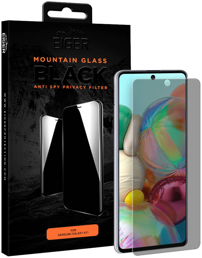 Eiger Samsung Galaxy A71 Privacy Glass Case Friendly Screen Protector afbeelding 1