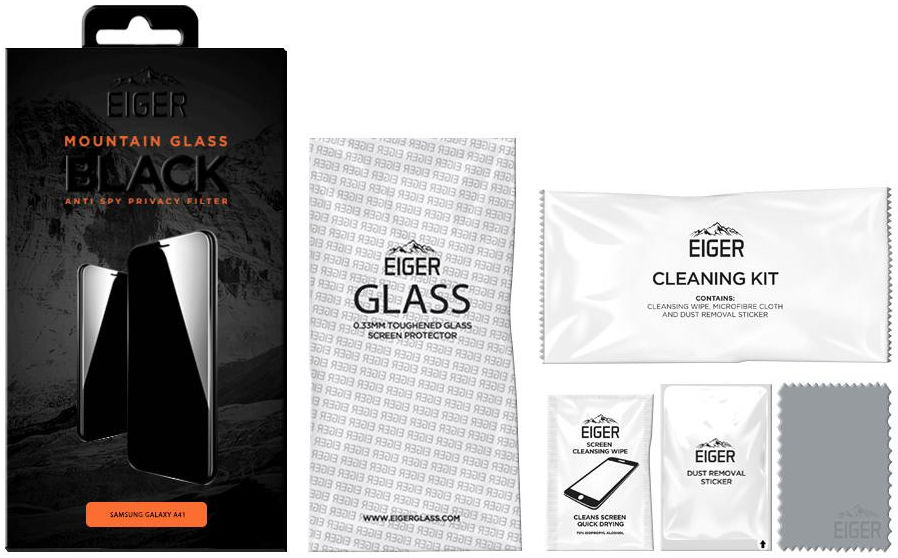 Eiger Samsung Galaxy A41 Privacy Glass Screen Protector Plat afbeelding 5