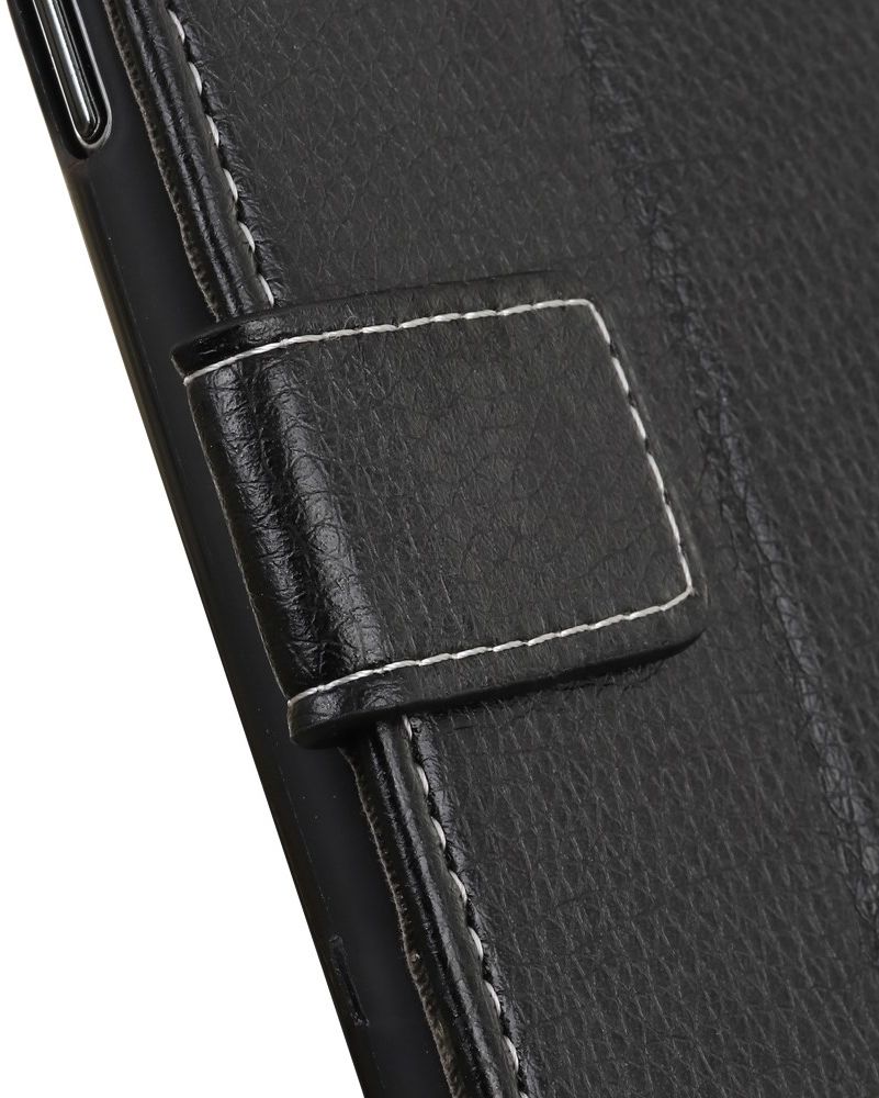 OnePlus Nord Litchi Vintage Wallet Hoesje Zwart afbeelding 10