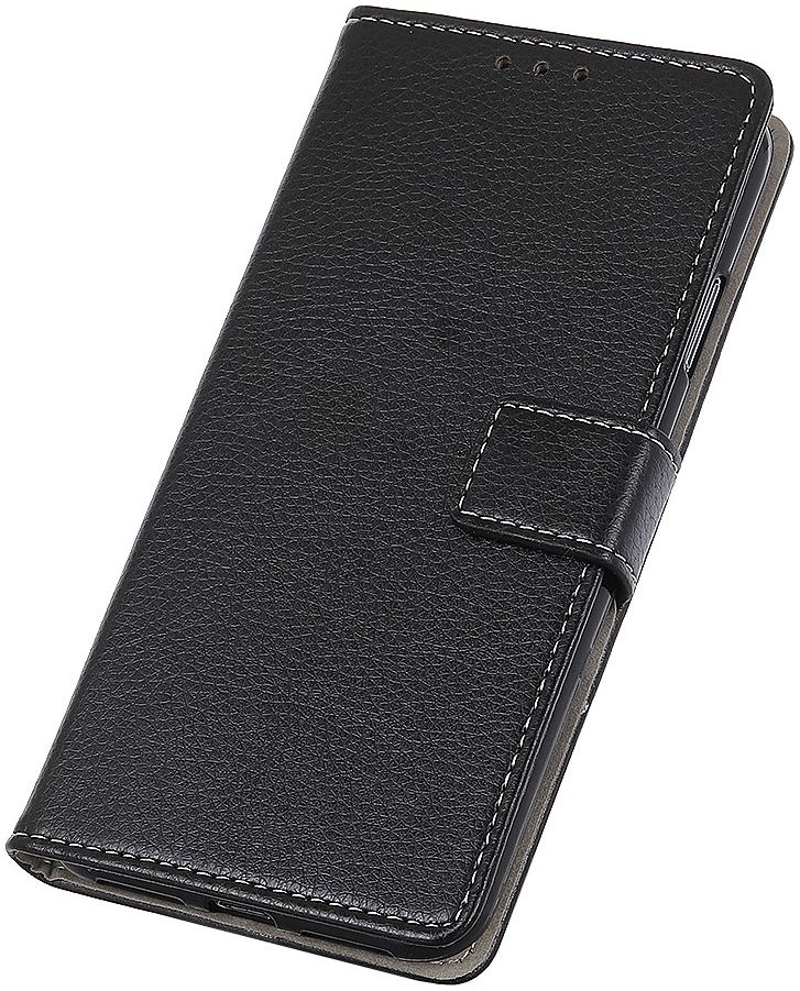 OnePlus Nord Litchi Vintage Wallet Hoesje Zwart afbeelding 11