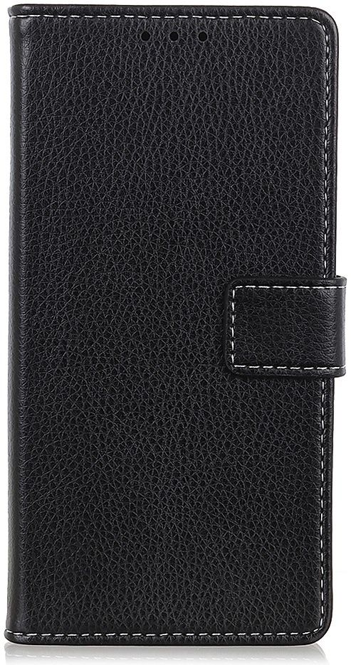 OnePlus Nord Litchi Vintage Wallet Hoesje Zwart afbeelding 8