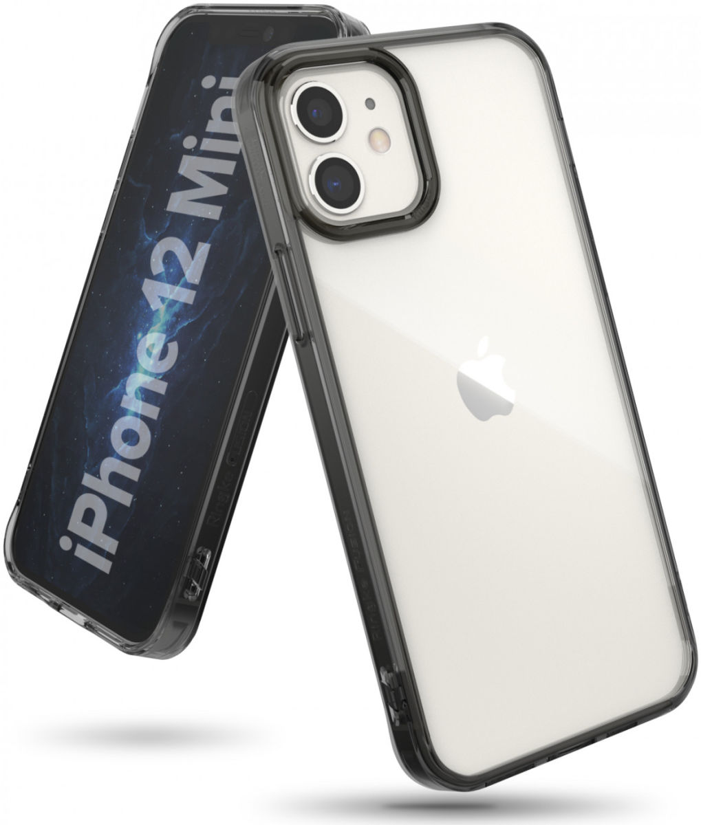 Ringke Fusion Apple iPhone 12 Mini Hoesje Transparant/Zwart afbeelding 2