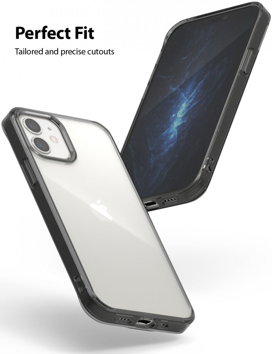Ringke Fusion Apple iPhone 12 Mini Hoesje Transparant/Zwart afbeelding 6