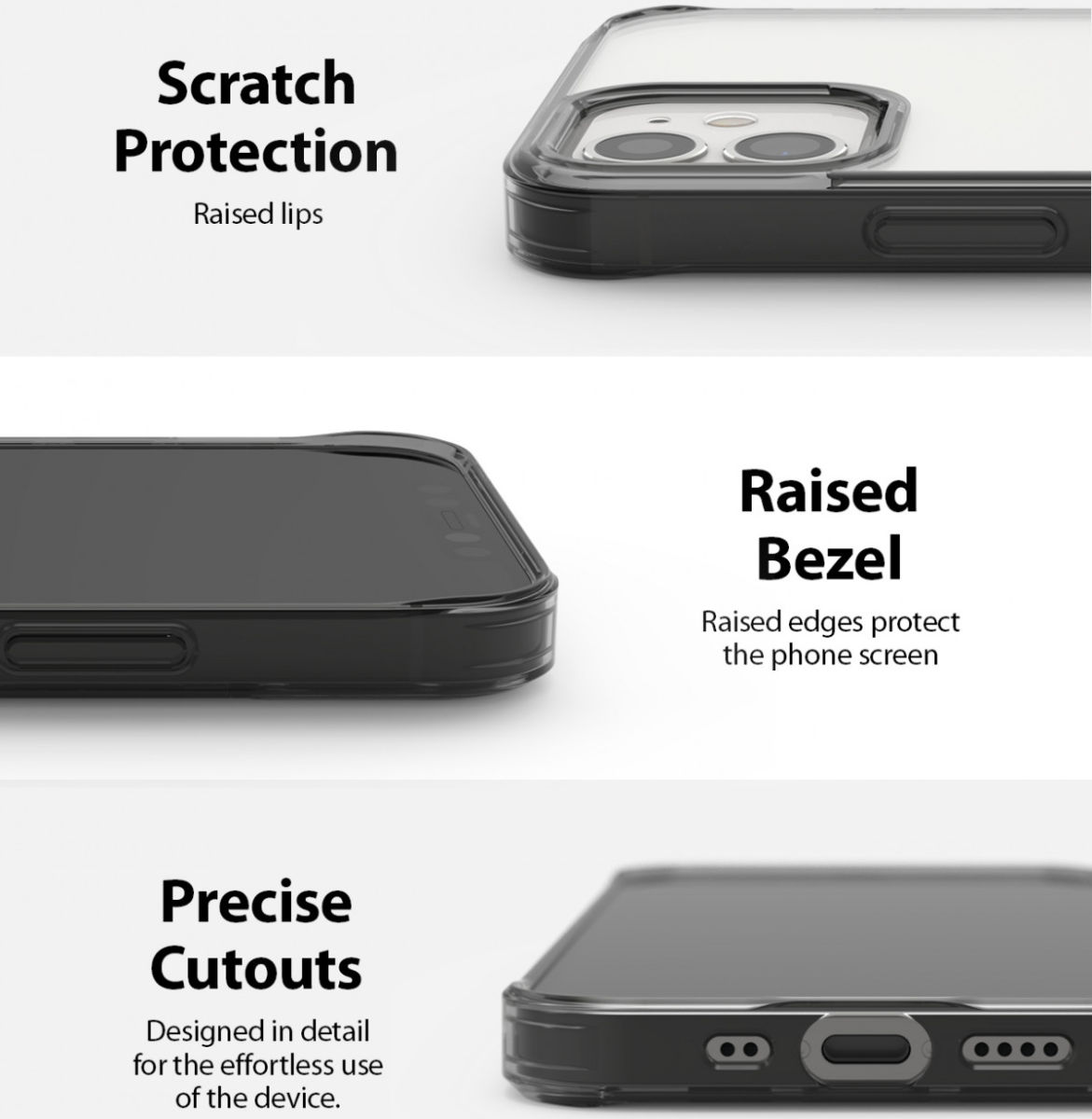 Ringke Fusion Apple iPhone 12 Mini Hoesje Transparant/Zwart afbeelding 9