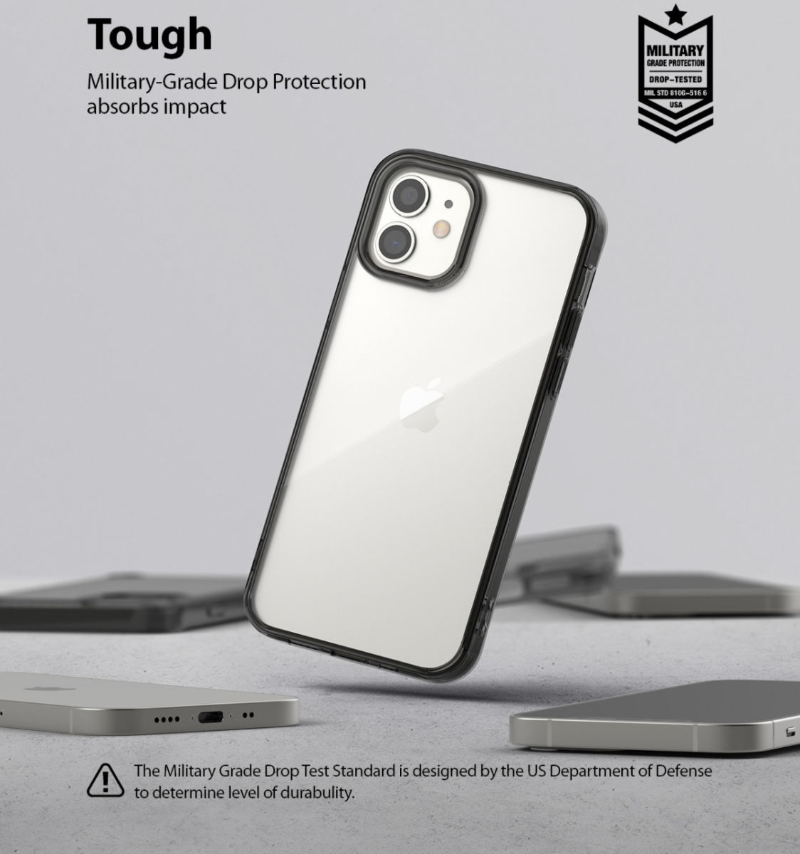 Ringke Fusion Apple iPhone 12 Mini Hoesje Transparant/Zwart afbeelding 10