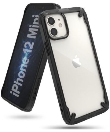 Ringke Fusion X Apple iPhone 12 Mini Hoesje Transparant/Zwart Hoesjes