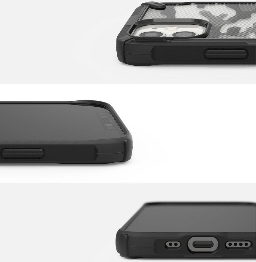 Ringke Fusion X Apple iPhone 12 Mini Hoesje Camo Zwart afbeelding 5