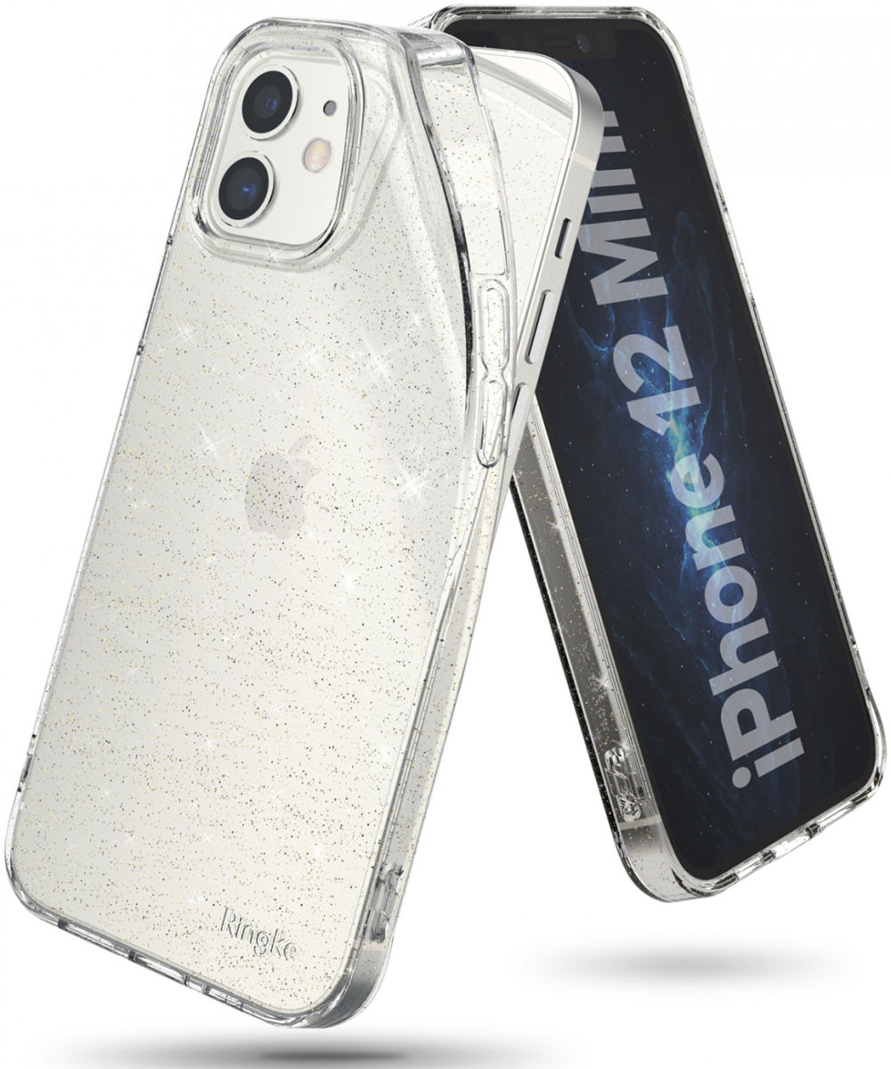 Ringke Air Apple iPhone 12 Mini Hoesje Flexibel TPU Glitter Clear afbeelding 1