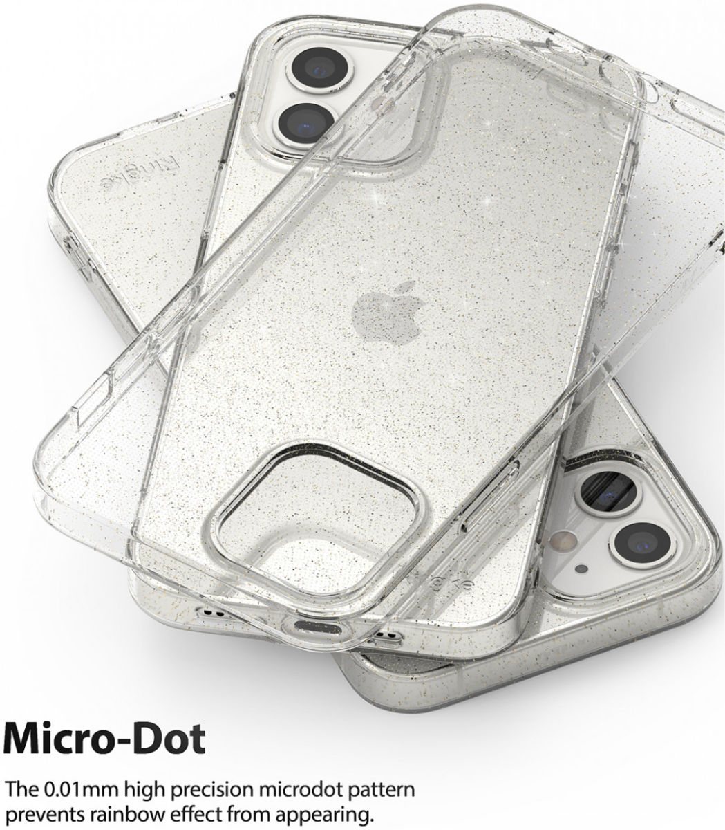 Ringke Air Apple iPhone 12 Mini Hoesje Flexibel TPU Glitter Clear afbeelding 7