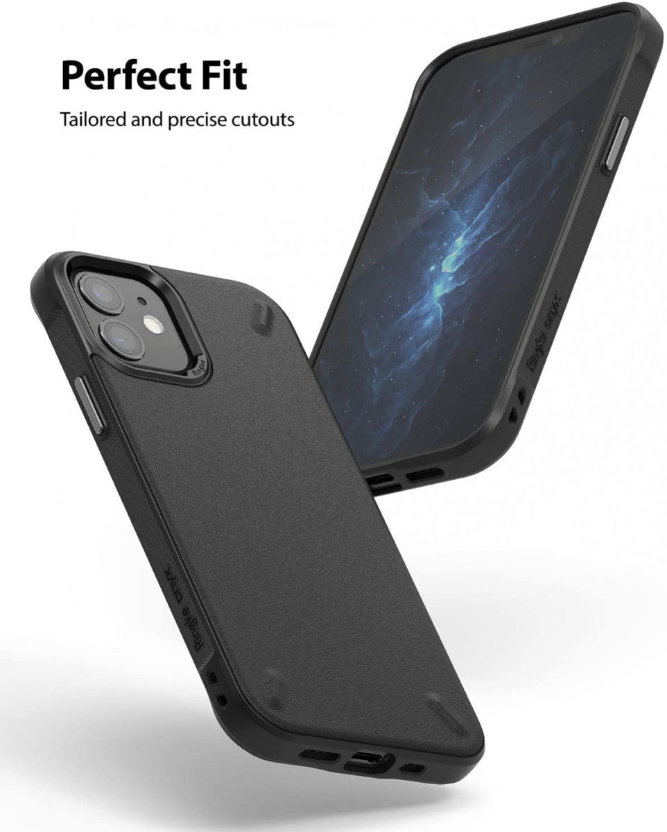 Ringke Onyx Apple iPhone 12 Mini Hoesje Flexibel TPU Zwart afbeelding 4