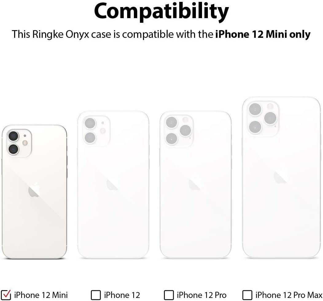Ringke Onyx Apple iPhone 12 Mini Hoesje Flexibel TPU Zwart afbeelding 11