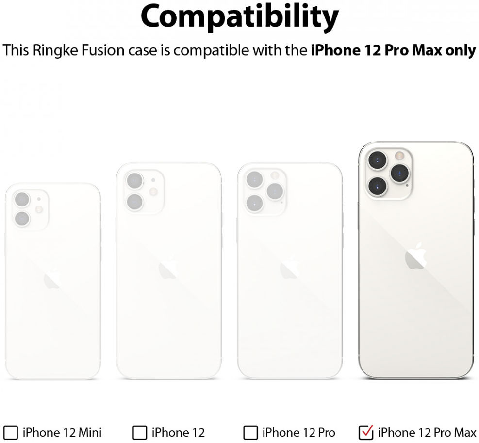 Ringke Fusion Apple iPhone 12 / 12 Pro Hoesje Transparant Zwart afbeelding 10