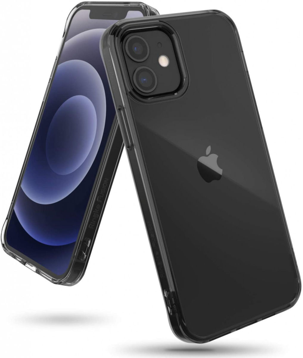 Ringke Fusion Apple iPhone 12 / 12 Pro Hoesje Transparant Zwart afbeelding 1