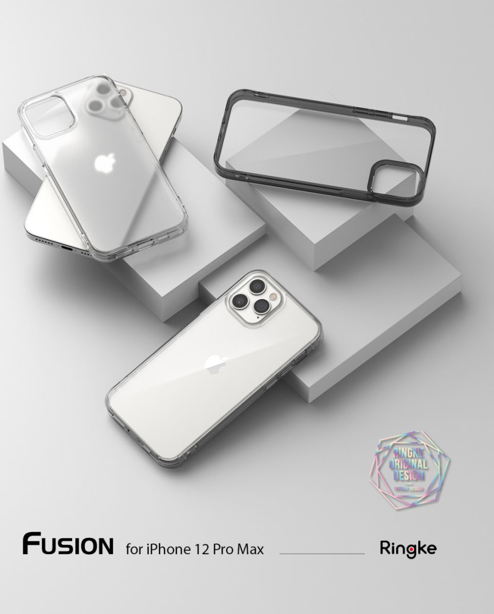 Ringke Fusion Apple iPhone 12 / 12 Pro Hoesje Transparant Zwart afbeelding 3