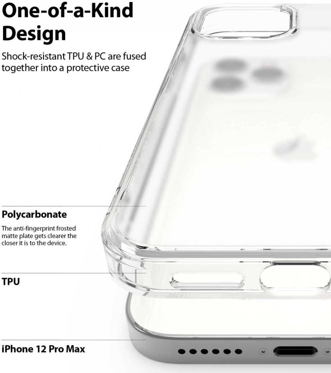 Ringke Fusion Apple iPhone 12 / 12 Pro Hoesje Matte Transparant afbeelding 5