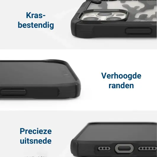 Ringke Fusion X Apple iPhone 12 / 12 Pro Hoesje Camo Zwart afbeelding 4