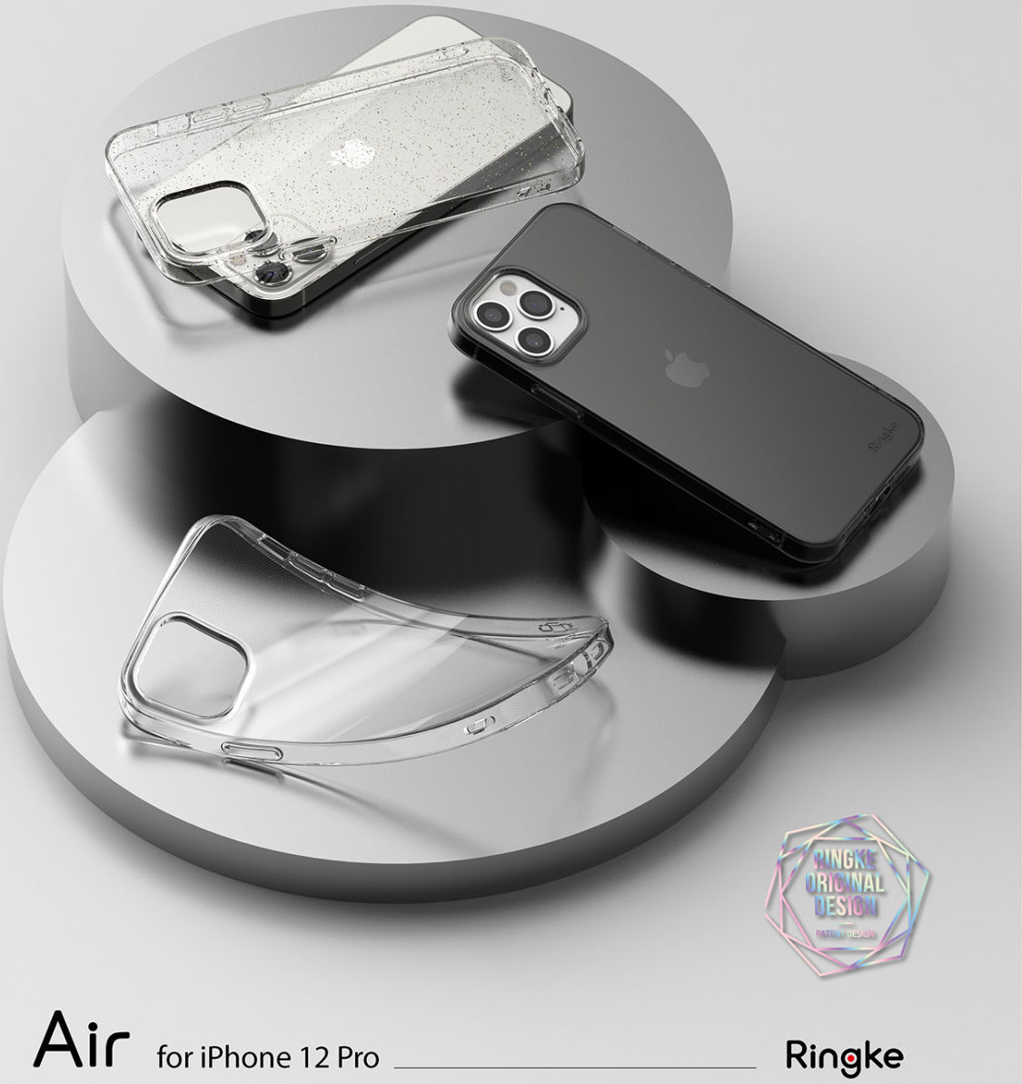 Ringke Air Apple iPhone 12 / 12 Pro Hoesje Flexibel TPU Zwart afbeelding 5