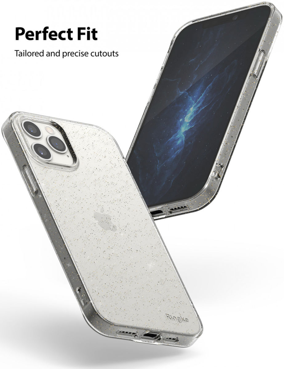 Ringke Air Apple iPhone 12 / 12 Pro Hoesje Flexibel TPU Glitter Clear afbeelding 4