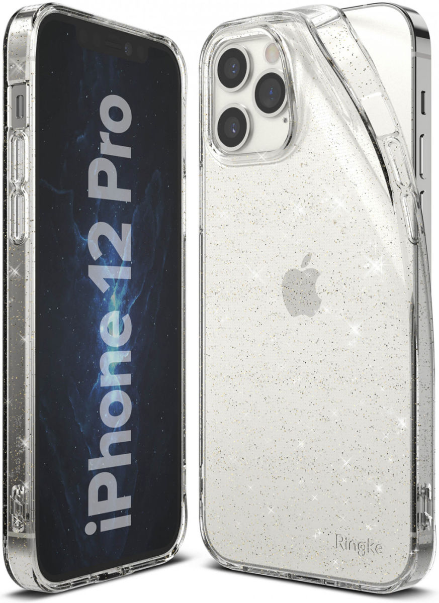 Ringke Air Apple iPhone 12 / 12 Pro Hoesje Flexibel TPU Glitter Clear afbeelding 3