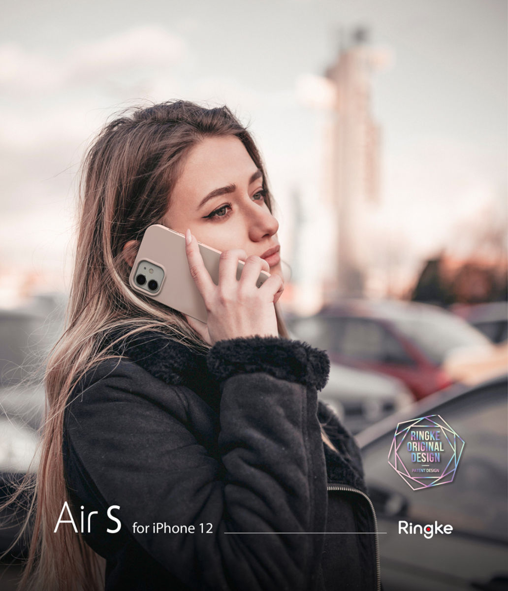 Ringke Air S Apple iPhone 12 / 12 Pro Hoesje Flexibel TPU Roze afbeelding 3