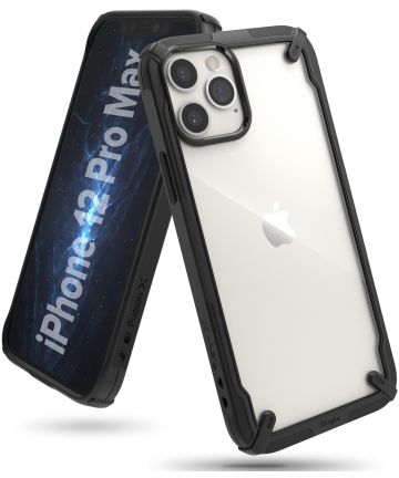 Ringke Fusion X Apple iPhone 12 Pro Max Hoesje Transparant/Zwart Hoesjes