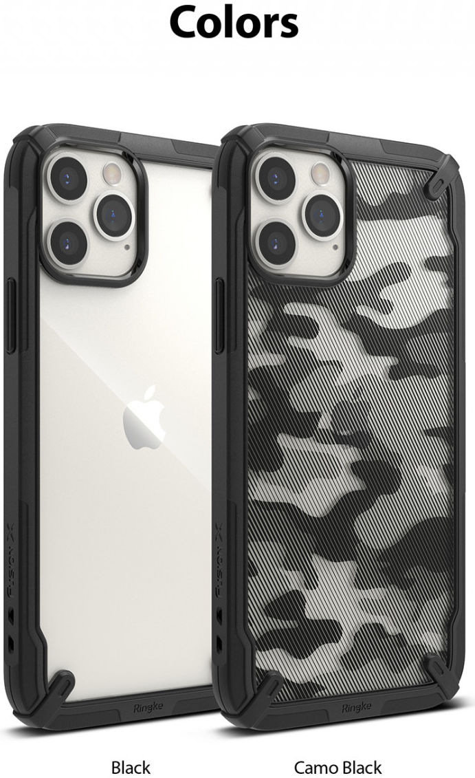 Ringke Fusion X Apple iPhone 12 Pro Max Hoesje Transparant/Zwart afbeelding 12