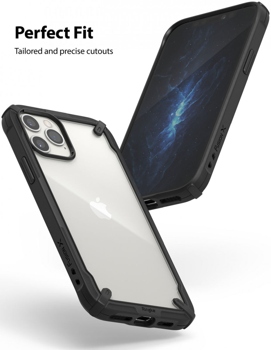 Ringke Fusion X Apple iPhone 12 Pro Max Hoesje Transparant/Zwart afbeelding 5