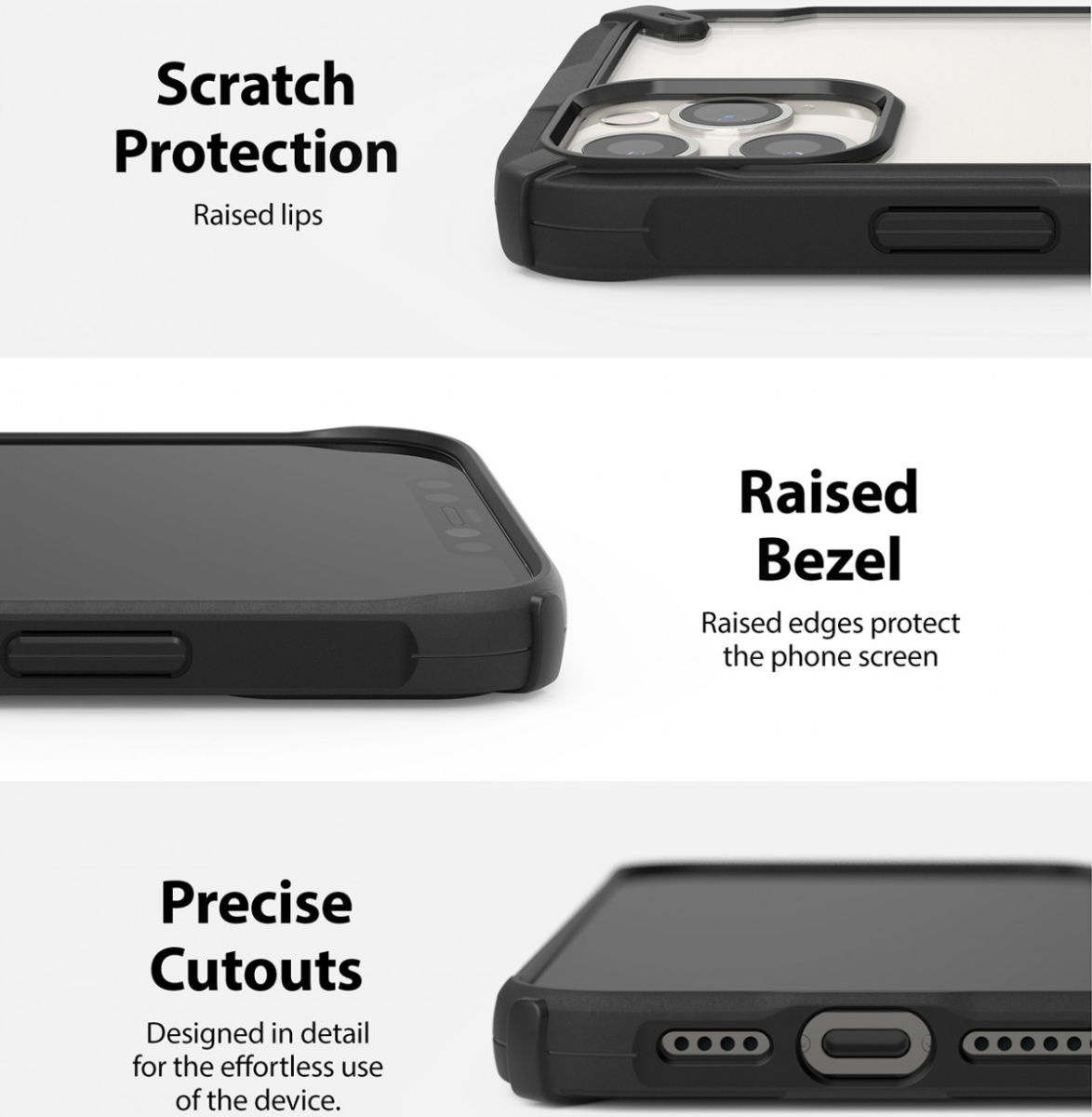 Ringke Fusion X Apple iPhone 12 Pro Max Hoesje Transparant/Zwart afbeelding 8