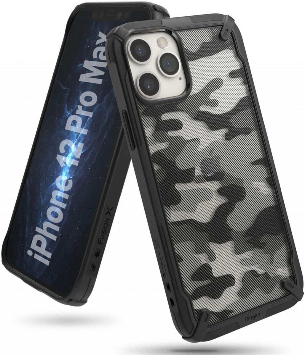 Ringke Fusion X Apple iPhone 12 Pro Max Hoesje Camo Zwart afbeelding 1
