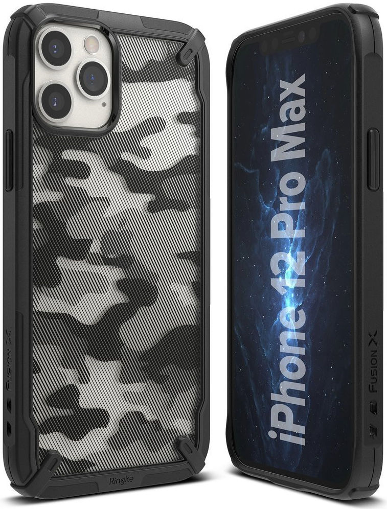 Ringke Fusion X Apple iPhone 12 Pro Max Hoesje Camo Zwart afbeelding 2