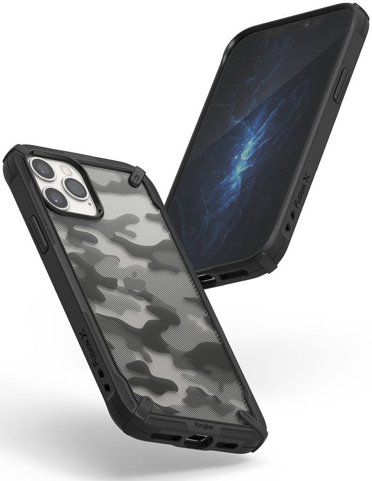 Ringke Fusion X Apple iPhone 12 Pro Max Hoesje Camo Zwart afbeelding 4