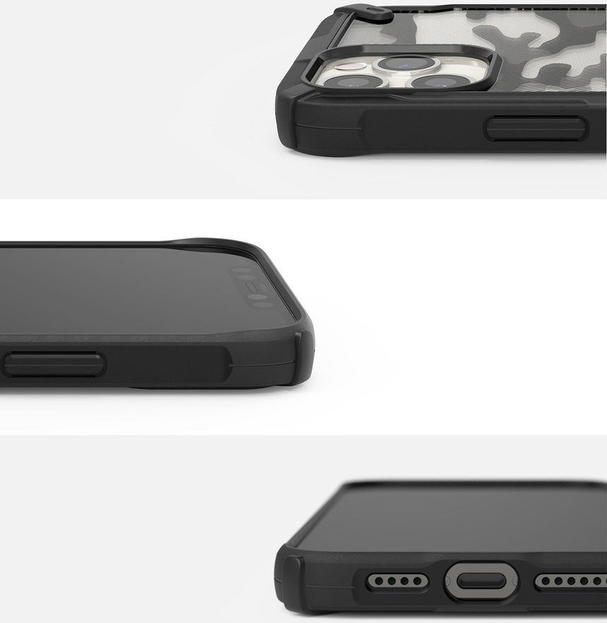 Ringke Fusion X Apple iPhone 12 Pro Max Hoesje Camo Zwart afbeelding 7