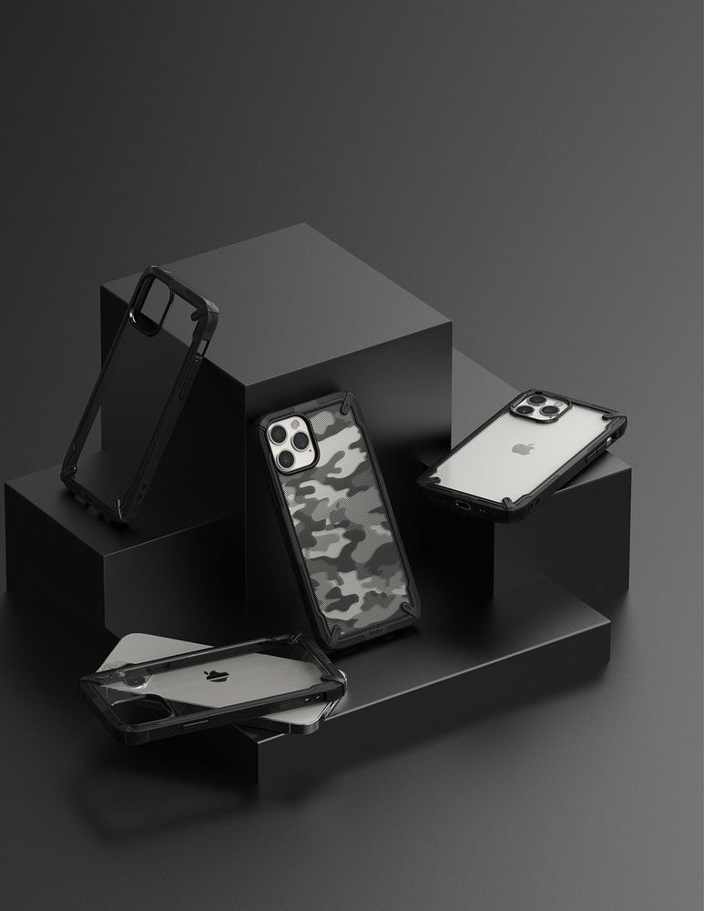 Ringke Fusion X Apple iPhone 12 Pro Max Hoesje Camo Zwart afbeelding 9