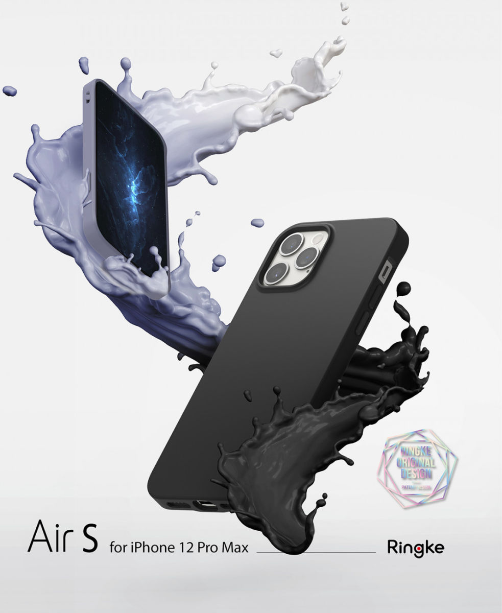 Ringke Air S Apple iPhone 12 Pro Max Hoesje Flexibel TPU Zwart afbeelding 4