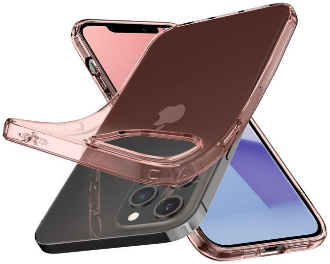 Spigen Crystal Flex Apple iPhone 12 Pro Max Hoesje Transparant Roze afbeelding 1