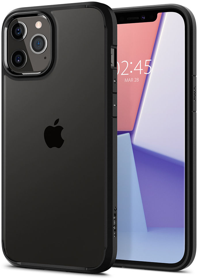 Spigen Crystal Hybrid Apple iPhone 12 Pro Max Hoesje Transparant/Zwart afbeelding 1