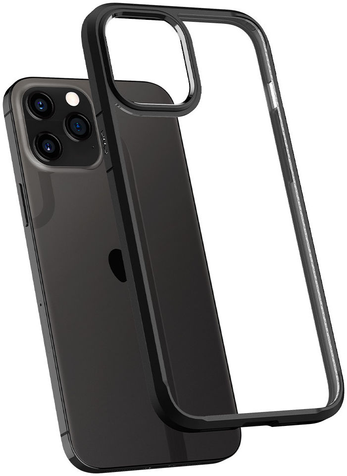 Spigen Crystal Hybrid Apple iPhone 12 Pro Max Hoesje Transparant/Zwart afbeelding 2