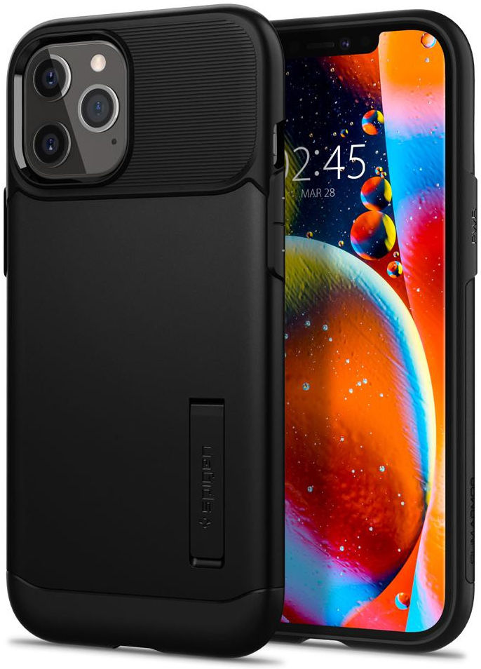 Spigen Slim Armor Apple iPhone 12 Pro Max Hoesje Zwart afbeelding 1