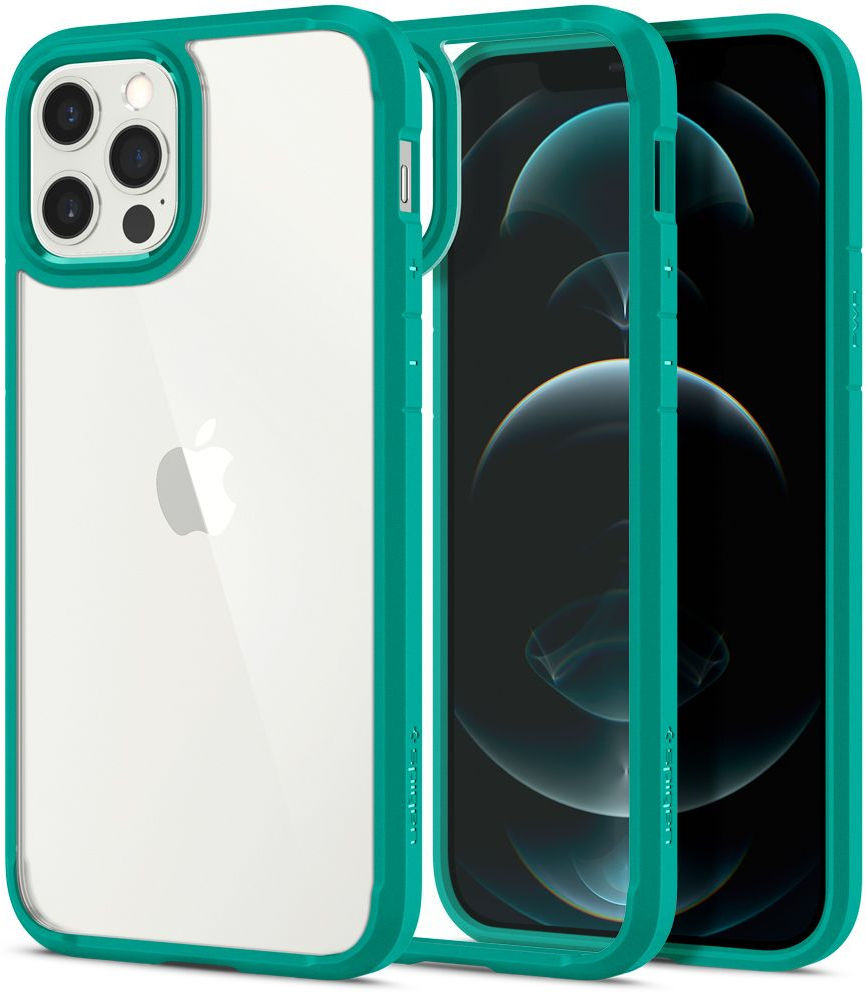 Spigen Crystal Hybrid Apple iPhone 12 / 12 Pro Hoesje Mint Groen afbeelding 1
