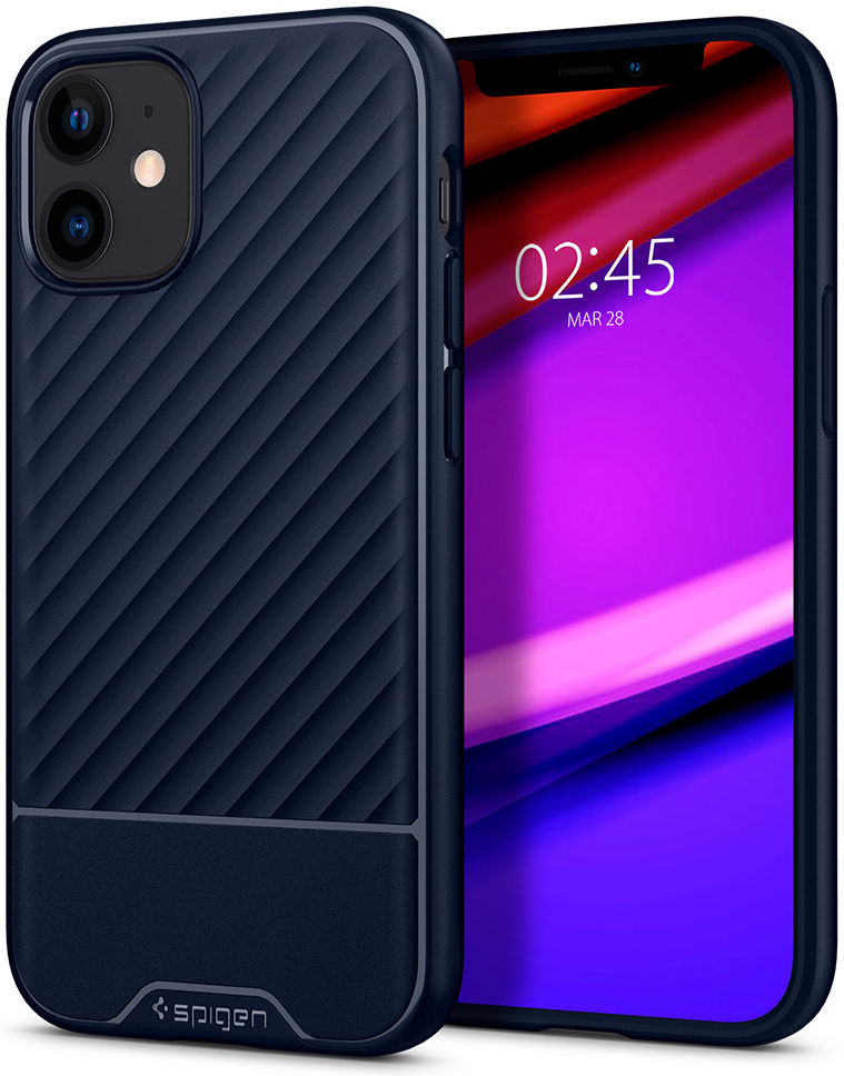 Spigen Core Armor Apple iPhone 12 Mini Hoesje Blauw afbeelding 1
