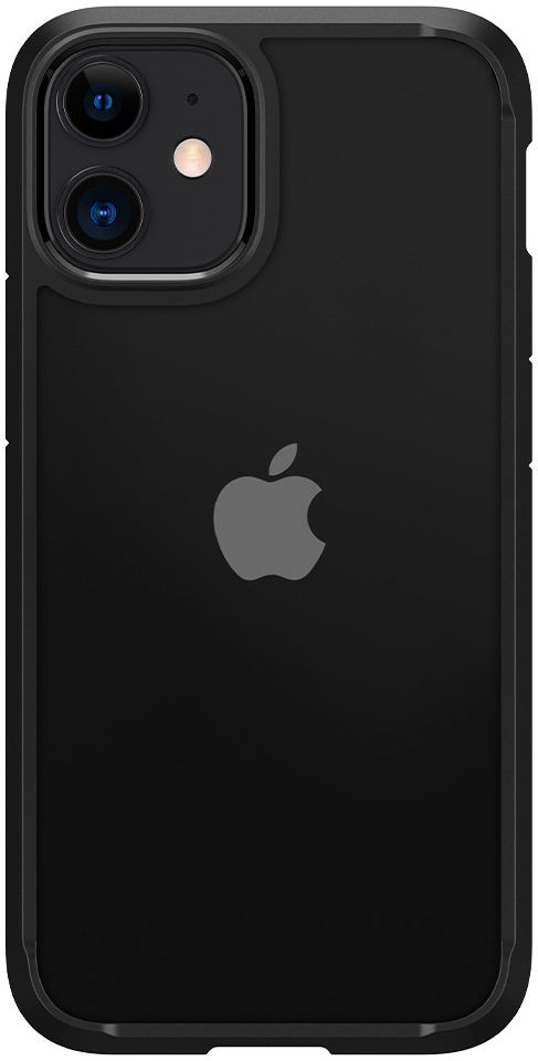 Spigen Crystal Hybrid Apple iPhone 12 Mini Hoesje Transparant Zwart afbeelding 4