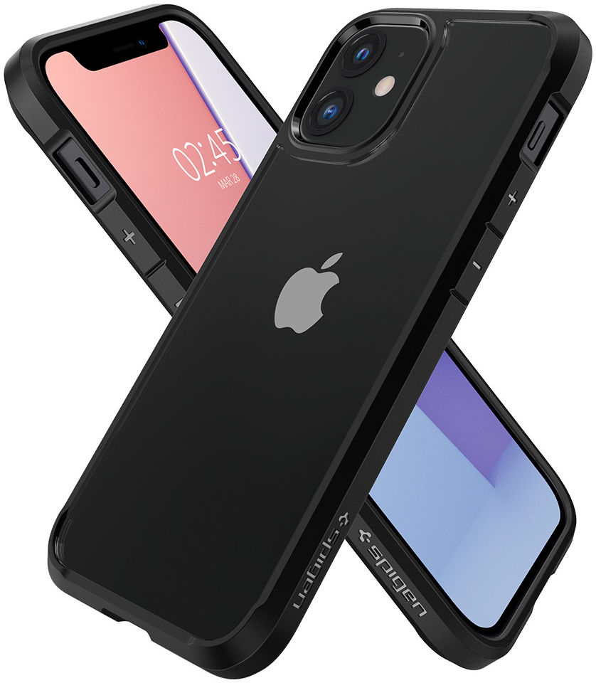 Spigen Crystal Hybrid Apple iPhone 12 Mini Hoesje Transparant Zwart afbeelding 3