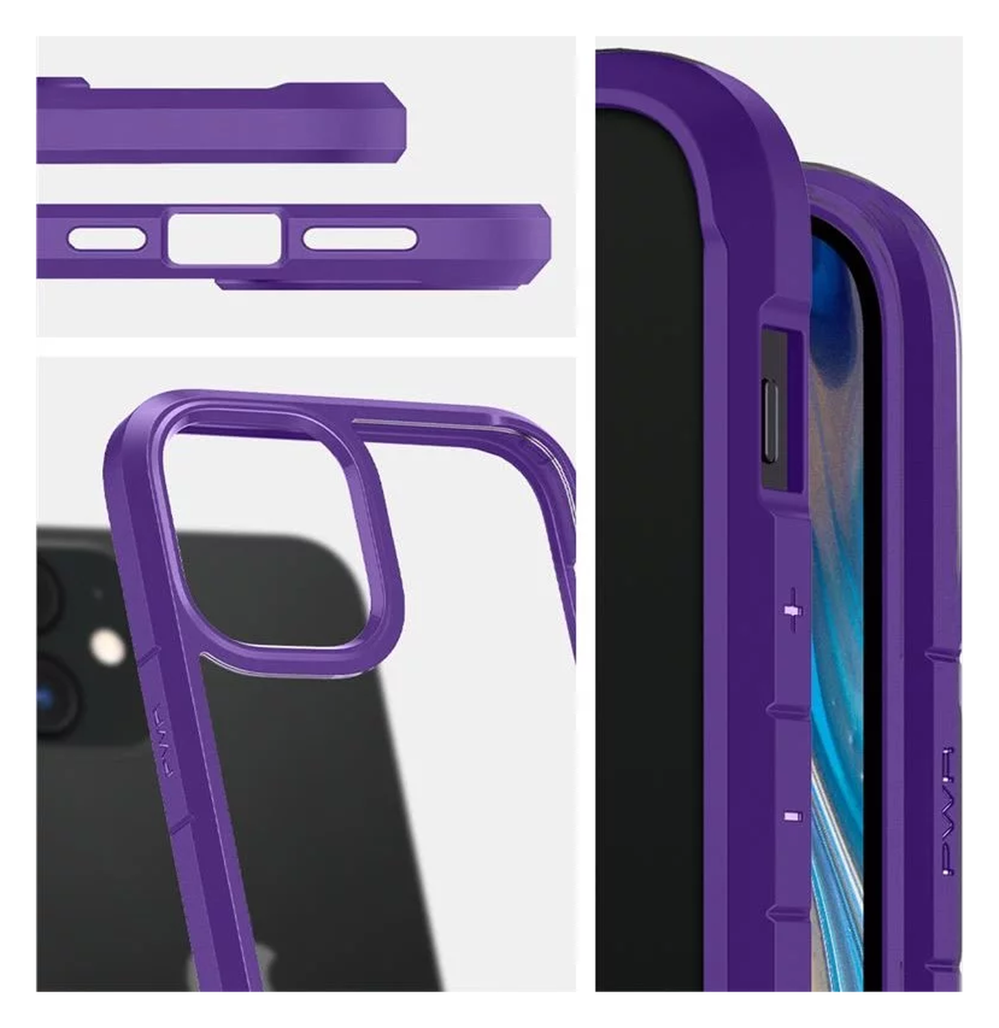 Spigen Crystal Hybrid Apple iPhone 12 Mini Hoesje Transparant Paars afbeelding 7