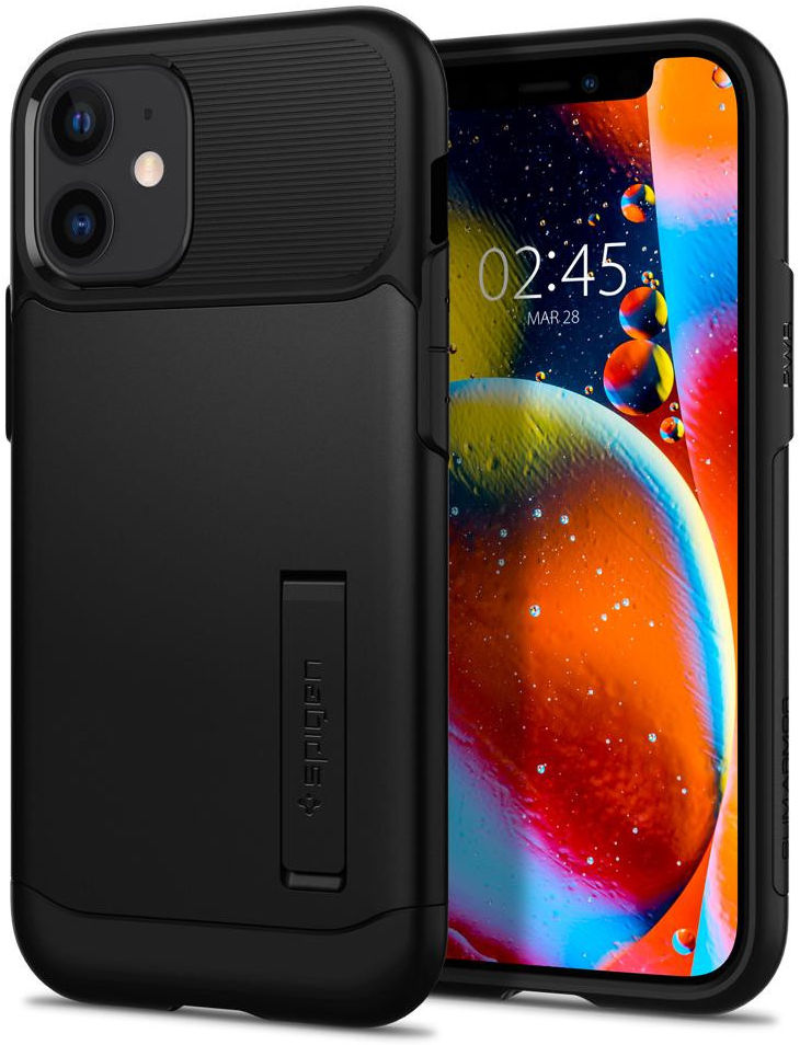 Spigen Slim Armor Apple iPhone 12 Mini Hoesje Zwart afbeelding 1