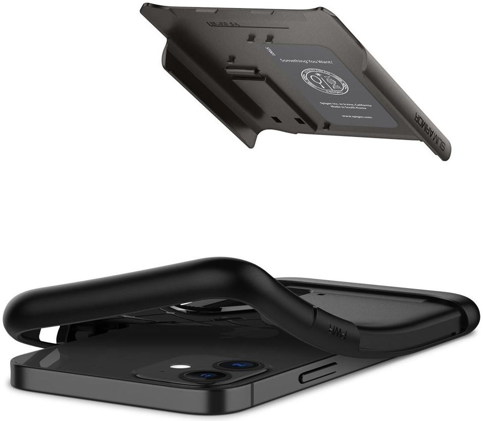 Spigen Slim Armor Apple iPhone 12 Mini Hoesje Gunmetal afbeelding 4