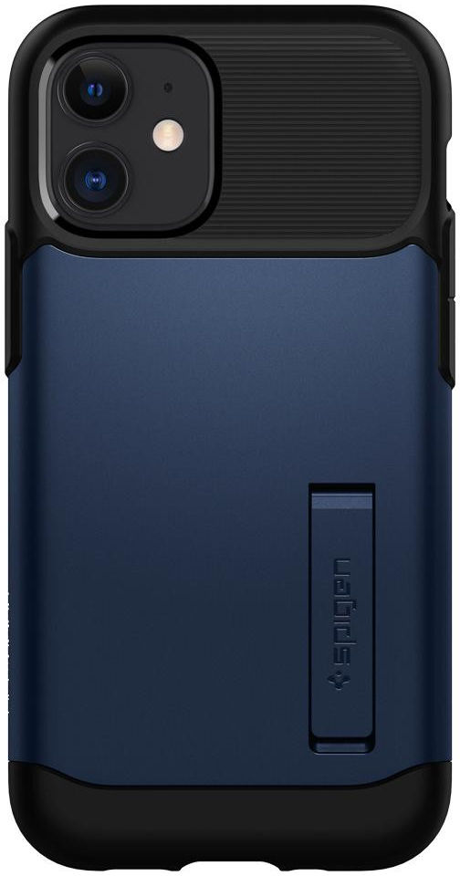 Spigen Slim Armor Apple iPhone 12 Mini Hoesje Blauw afbeelding 3