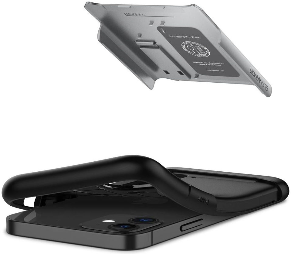 Spigen Slim Armor Apple iPhone 12 Mini Hoesje Zilver afbeelding 4